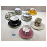 Various Porcelain China Tea Cups