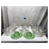 Vintage Glass Juicer RReameribbed