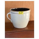 Single handled vintage stoneware crock