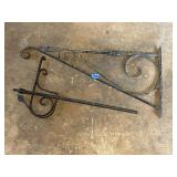 Pair of Large Cast Iron Hanging Brackets