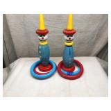 Vintage Wooden Clown Ring Toss