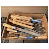Lot of wood working tools/knives/files