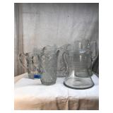Lot of Glass Pitchers