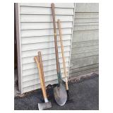Lot of long handled outdoor tools