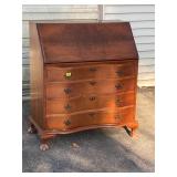 Vintage wooden fold out desk w/ 4 drawers