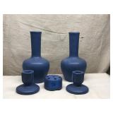 Blue Matte-Finish ceramics