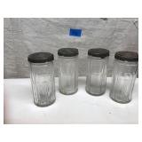 Vintage Hoosier Glass Spice Jars