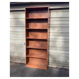Large six tier wooden bookshelf