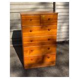 Five drawer wooden dresser