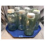 Lot of large antique mason jars