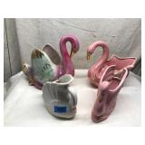 Vintage Swan Flower Vases