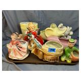 Lot of Vintage Pottery Art Planters