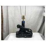 Vintage Black Panther Planter Lamp