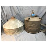 Vintage Galvanized Funnels
