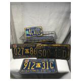 Basket of Old PA License Plates