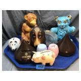 Lot of vintage coin banks