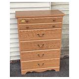 5 drawer wooden dresser
