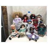 Lot of Porcelain Dolls