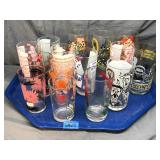 Lot of Vintage Character Themed Glasses