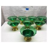 Vintage Emerald Green Sundae Dish