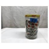 Jar of Vintage Voting Pins