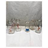 Vintage 1/2 Pint Milk Bottles