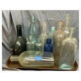Lot of antique glass bottles