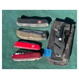 Lot of folding pocket knives