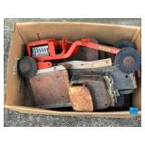 Lot of old toy trucks & tractors