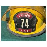 Vintage ETOWN fire department helmet