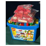 Lot of versioned Legos and blocks