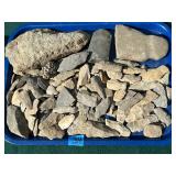 Lot of assorted arrowheads and primitive tools