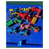 Lot of vintage Matchbox toy tractors