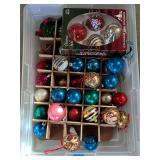 Lots of vintage Christmas ornaments