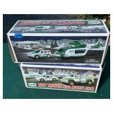 Pair of vintage Hess trucks