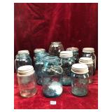 Various Antique Canning Jars