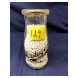 Vintage Milk Bottle, Heritage Dairy, Thorofare...