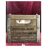 Antique Spicklers Milk Crate & Bottles
