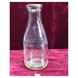 Antique Willow Brook Glass Milk Bottle