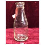 Antique P.M. Bupp Glass Milk Bottle