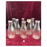 Various Antique Milk Bottles