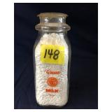 Vintage Milk Bottle, Green