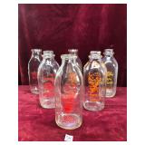Various Antique Glass Milk Bottles