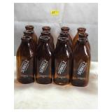 Vintage Amber Glass milk bottles, Schmalz,...