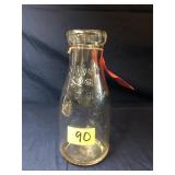 Vintage Milk Bottle, Silver Seal Meadow Gold