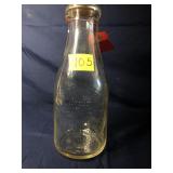 Vintage Milk Bottle, Pasturized Pure Milk,...