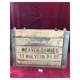 Antique Weaver Dairies Milk Crate
