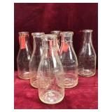 Various Antique Glass Milk Bottles