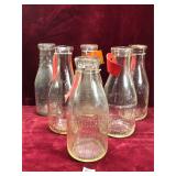 Various Antique Glass Milk Bottles