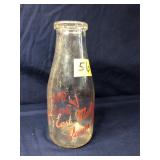 Antique Cream Top Quart Milk Bottles